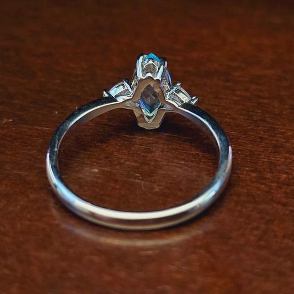 Fragrant Jewels Blue Zircon - December Birthstone Ring - Picture 6 of 8